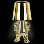 Настольная лампа фигурная золотого цвета с гладким абажуром Высота 19 см Sophia варинант исполнения - 1 | Loft Concept в Ульяновске