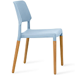 Пластиковый стул на ножках из массива бука Ferret Blue варинант исполнения - 3 | Loft Concept в Ульяновске