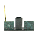 Настольный письменный набор из змеевика с визитницами и ручкой Successful Leader варинант исполнения - 3 | Loft Concept в Ульяновске