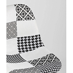 Пластиковый стул на ножках из массива бука Eames Черно-Белый Пэчворк варинант исполнения - 2 | Loft Concept в Ульяновске