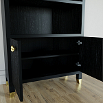 Книжный Стеллаж Elsa Dreams Black с задней стенкой варинант исполнения - 3 | Loft Concept в Ульяновске