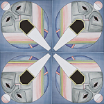 Плитка дизайнерская с узором Маска варинант исполнения - 1 | Loft Concept в Ульяновске