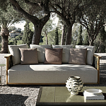 Дизайнерский уличный диван из массива дерева с плетеной спинкой PALINFRASCA Sofa варинант исполнения - 22 | Loft Concept в Ульяновске