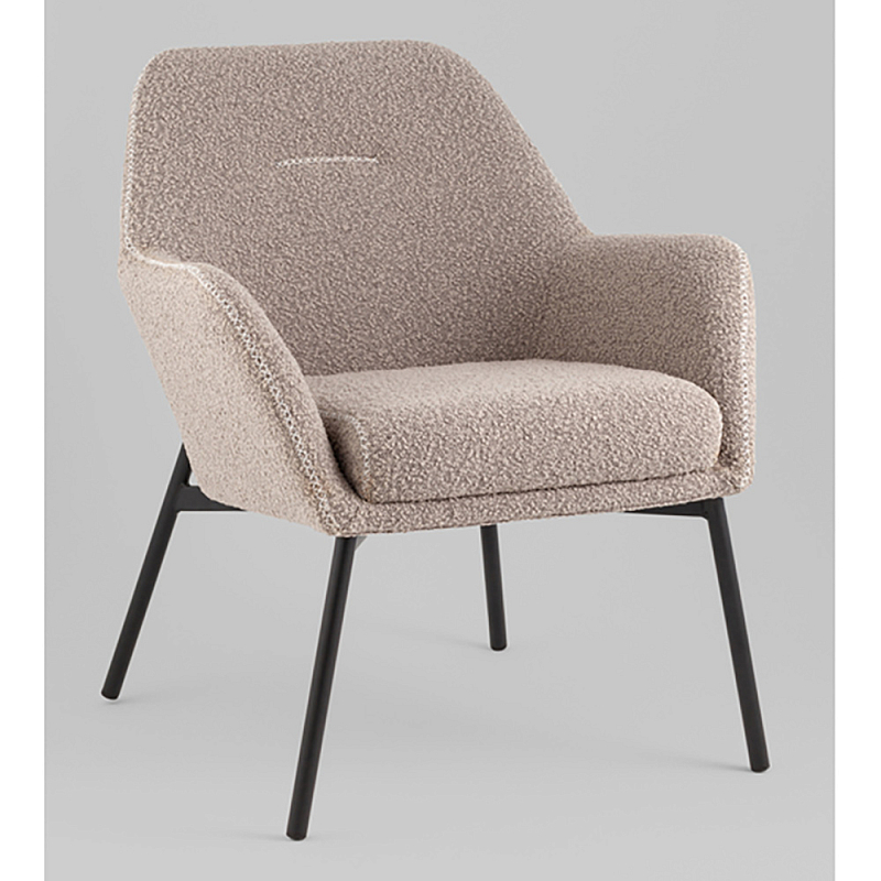 Кресло лаунж Joaquin серый Капучино  Черный в Ульяновске | Loft Concept 