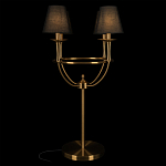 Настольная лампа на металлическом основании бронзового цвета с 4-мя черными конусовидными абажурами Dignity варинант исполнения - 2 | Loft Concept в Ульяновске