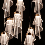 Люстра каскадная с 10-ю прозрачными плафонами Wave Line варинант исполнения - 5 | Loft Concept в Ульяновске
