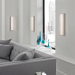 Бра прямоугольное в серебрянном цвете с ажурной решеткой Feiss варинант исполнения - 3 | Loft Concept в Ульяновске