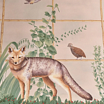 Обои ручная роспись Trellised Menagerie Standard colourway on scenic paper варинант исполнения - 2 | Loft Concept в Ульяновске