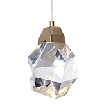 Подвесной светильник с хрустальным плафоном Esme Crystal Gold Hanging lamp варинант исполнения - 1 | Loft Concept в Ульяновске