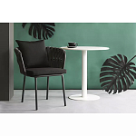 Стул мягкий с декором в виде плетеных лент на спинке и подлокотниках Semicircular Chair Decorated with Ribbons варинант исполнения - 5 | Loft Concept в Ульяновске