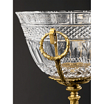 Чаша из рельефного стекла прозрачного цвета на бронзовой подставке Eden Garden варинант исполнения - 5 | Loft Concept в Ульяновске