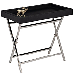 Стол сервировочный кожаный с декором в виде золотистой фигуркой лося Embodiment of Style варинант исполнения - 1 | Loft Concept в Ульяновске