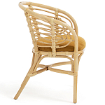 Кресло из ротанга с сиденьем из велюра Vini Rattan Armchair варинант исполнения - 3 | Loft Concept в Ульяновске