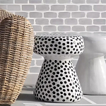 Дизайнерский журнальный стол белый в чёрный горох Gefan варинант исполнения - 1 | Loft Concept в Ульяновске