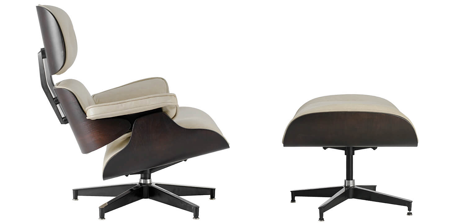 Кресло Eames Lounge Chair & Ottoman cream Кресло Eames Lounge Chair & Ottoman cream - Loft-Concept в Ульяновске