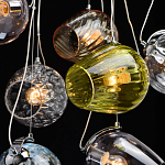 Люстра каскадная с 9-ю разноцветными стеклянными плафонами Kaleido варинант исполнения - 13 | Loft Concept в Ульяновске