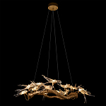 Люстра подвесная с прозрачными стеклянными птичками на ветвях Диаметр 100 см Serip Voa варинант исполнения - 3 | Loft Concept в Ульяновске
