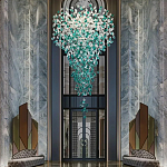 Люстра зеленая каскадная Green Light CascadeDroplet Chandelier варинант исполнения - 1 | Loft Concept в Ульяновске