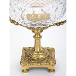 Чаша из рельефного стекла прозрачного цвета на бронзовой подставке Eden Garden варинант исполнения - 3 | Loft Concept в Ульяновске