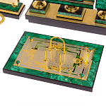 Настольный письменный набор из малахита с декором в виде лошади Leader Organizer варинант исполнения - 3 | Loft Concept в Ульяновске