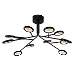 Люстра черного цвета с 12-ю круглыми плафонами Bendik Lighting варинант исполнения - 2 | Loft Concept в Ульяновске