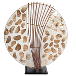 Настольная лампа из перламутра и дерева на подставке Indonesian Shell варинант исполнения - 3 | Loft Concept в Ульяновске