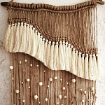 Дизайнерское Панно Дюна Макраме из нитей и бусин Wall Panel Dune варинант исполнения - 1 | Loft Concept в Ульяновске