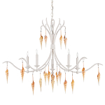 Люстра белая фактурная с подвесками из ракушек Study of Grace варинант исполнения - 3 | Loft Concept в Ульяновске