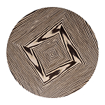 Столик журнальный круглый с полосатым узором Zebroids варинант исполнения - 2 | Loft Concept в Ульяновске