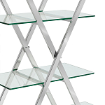 Стеллаж со стеклянными полками на стальном каркасе X-ray варинант исполнения - 3 | Loft Concept в Ульяновске