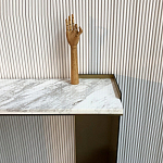 Консоль прямоугольная с основанием чёрного и золотого цвета Wrap варинант исполнения - 3 | Loft Concept в Ульяновске