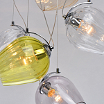 Люстра каскадная с 9-ю разноцветными стеклянными плафонами Kaleido варинант исполнения - 7 | Loft Concept в Ульяновске