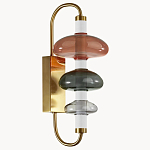 Бра с плафоном из разноцветного стекла Glass Peonies варинант исполнения - 2 | Loft Concept в Ульяновске