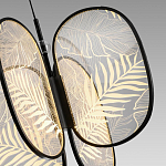 Люстра с гравировкой на акриловых плафонах Gravyura Black D 50 см варинант исполнения - 3 | Loft Concept в Ульяновске