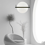 Светодиодный подвесной светильник круглой формы с металлическим черным каркасом Marble Glow варинант исполнения - 6 | Loft Concept в Ульяновске