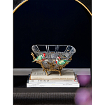 Чаша квадратная из прозрачного стекла с фигурками разноцветных птиц Eden Garden варинант исполнения - 2 | Loft Concept в Ульяновске