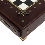 Шахматы в ларце из натуральных камней Долерит Малахит Мрамор Decorative Thematic Chess Русь варинант исполнения - 5 | Loft Concept в Ульяновске