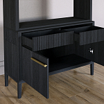 Стеллаж Primo с ящиками Черный дуб  варинант исполнения - 6 | Loft Concept в Ульяновске