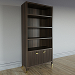 Книжный Стеллаж Elsa Dreams Walnut с задней стенкой варинант исполнения - 1 | Loft Concept в Ульяновске