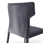 Стул серый из искуственной кожи на 4-х ножках Enigma Gray варинант исполнения - 2 | Loft Concept в Ульяновске