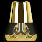 Настольная лампа фигурная золотого цвета с гладким абажуром Высота 16 см Sophia варинант исполнения - 1 | Loft Concept в Ульяновске