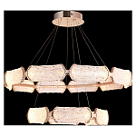 Люстра с 2-мя кольцами с текстурным природным рисунком IceFlame варинант исполнения - 5 | Loft Concept в Ульяновске