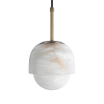 Подвесной светильник из белого алебастра Cryptocrystalline Stone варинант исполнения - 5 | Loft Concept в Ульяновске