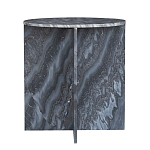 Столик кофейный с столешницей из черного мрамора Compact Black Marble Table варинант исполнения - 3 | Loft Concept в Ульяновске