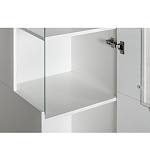 Шкаф-витрина белая с полками и стеклянной дверью Strict Lines варинант исполнения - 3 | Loft Concept в Ульяновске