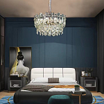 Круглая люстра с хрустальными подвесками на золотистом каркасе Gorgeous Crystal Light варинант исполнения - 14 | Loft Concept в Ульяновске