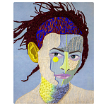 Картина с вышивкой Портрет wall panel People with the yellow ear 2 варинант исполнения - 3 | Loft Concept в Ульяновске