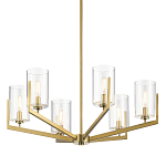 Люстра с 6-ю прозрачными цилиндрическими плафонами Kichler варинант исполнения - 1 | Loft Concept в Ульяновске