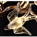 Люстра в виде золотой ветки с цветами и птичками Marvelous Garden варинант исполнения - 11 | Loft Concept в Ульяновске