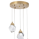 Каскадная люстра с 5-ю хрустальными плафонами Esme Crystal Brass Chandelier варинант исполнения - 3 | Loft Concept в Ульяновске